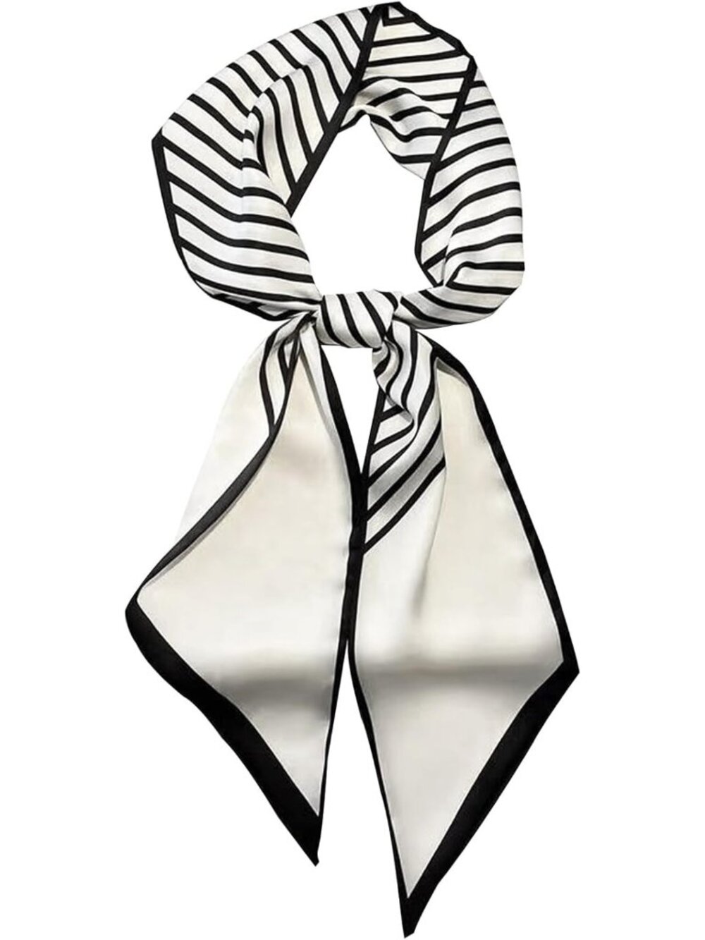 Women's White-A Printed Square Headscarf Bandanas Hair Scarf Neck Scarves